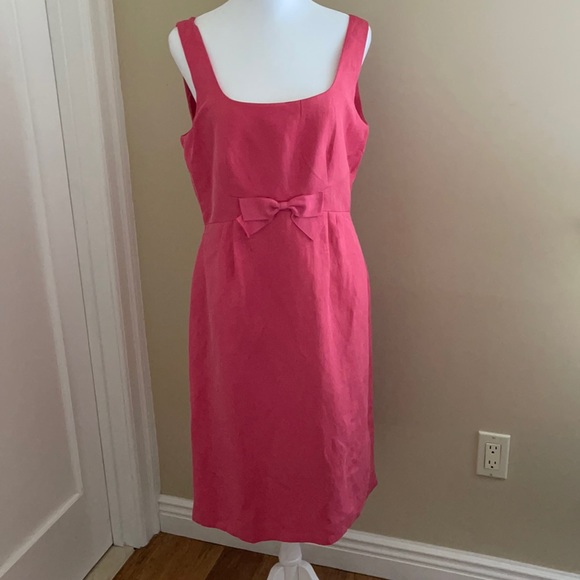 LK Bennett Dresses & Skirts - LK Bennett sleeveless coral silk & linen dress 8